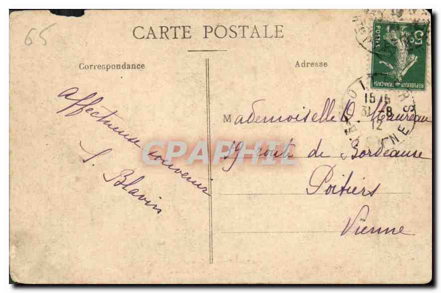 CPA Les Pyrenees Lourdes la Grotte  — Verso