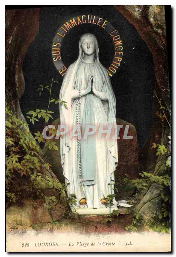 CPA Lourdes la Vierge de la Grotte 