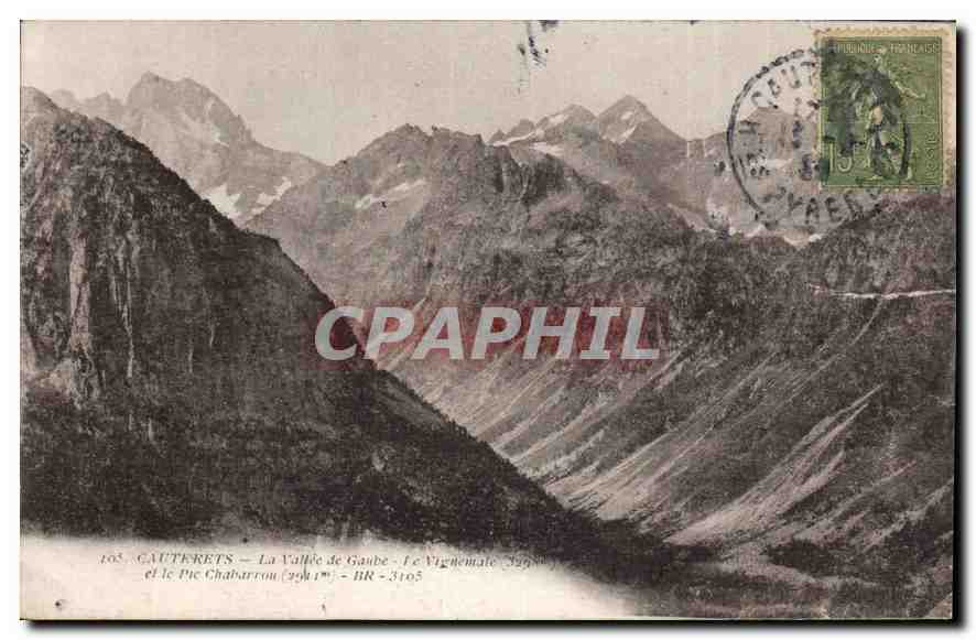 CPA Cauterets la Vallee de Gaube le Vignemale et le Pic Chabarrou 