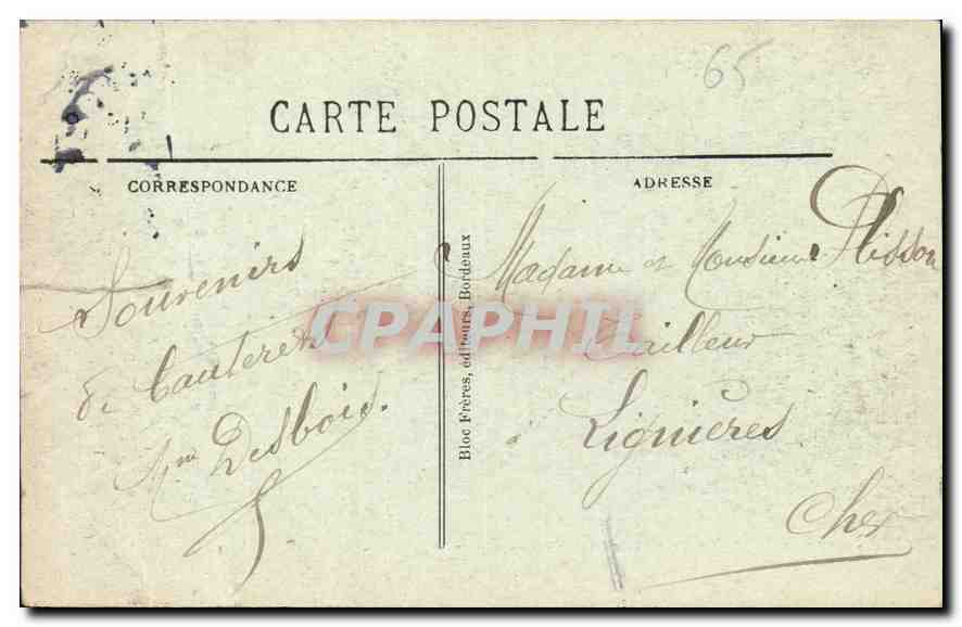 CPA Cauterets la Vallee de Gaube le Vignemale et le Pic Chabarrou  — Rückseite