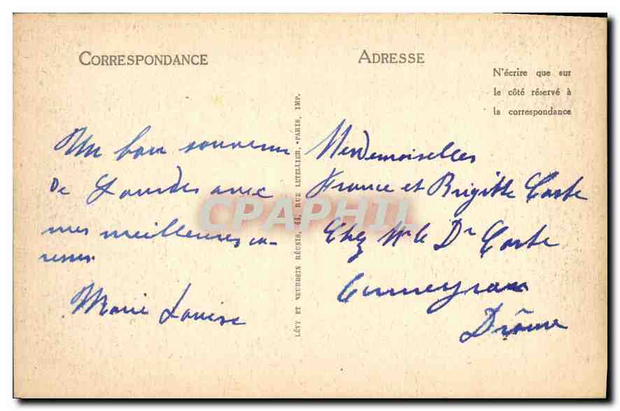 L'enfance de Bernadette à Bartrès — LL. — Verso