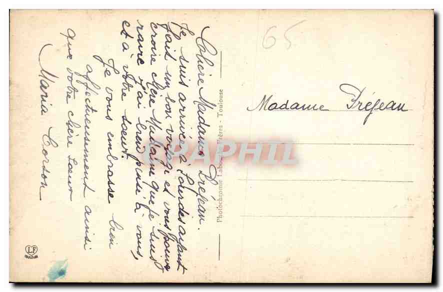 CPA Les Hautes Pyrenees Lourdes la Basilique et le Rosaire  — Verso