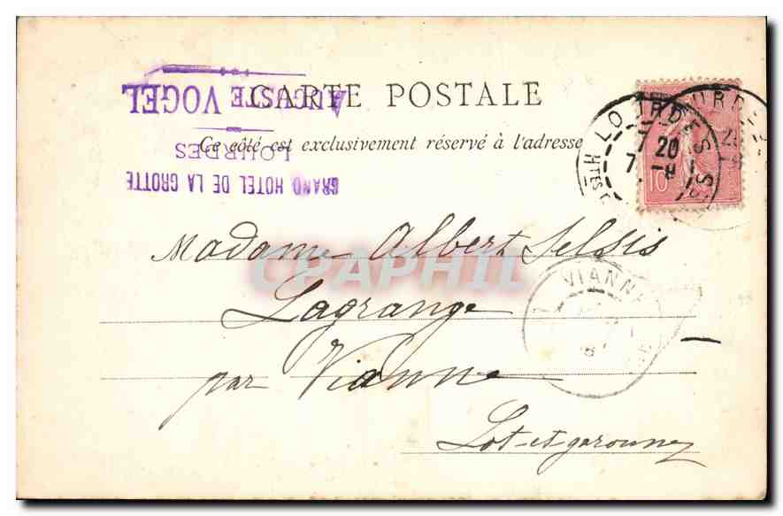 CPA Lourdes le Calvaire des Bretons et la Basilique  — Verso