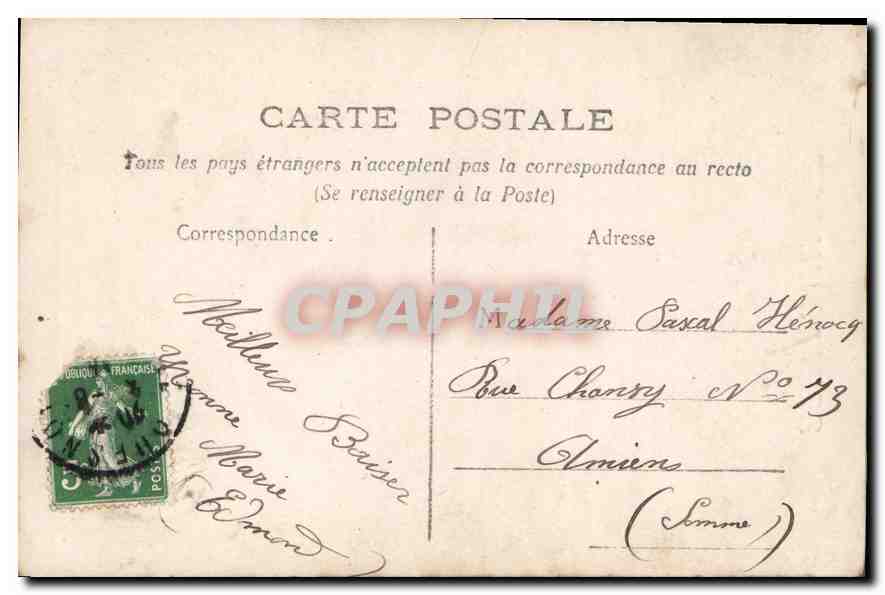 CPA Bonne Fete Femme Fleurs — Verso