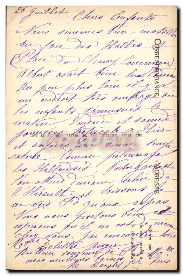 CPA Lourdes la Vie de Bernadette la Premiere Apparition 11 Fevrier 1858  — Verso