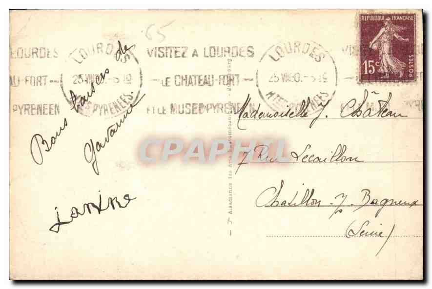 CPA Gavarnie la Borne du Tuquerouye  — Verso