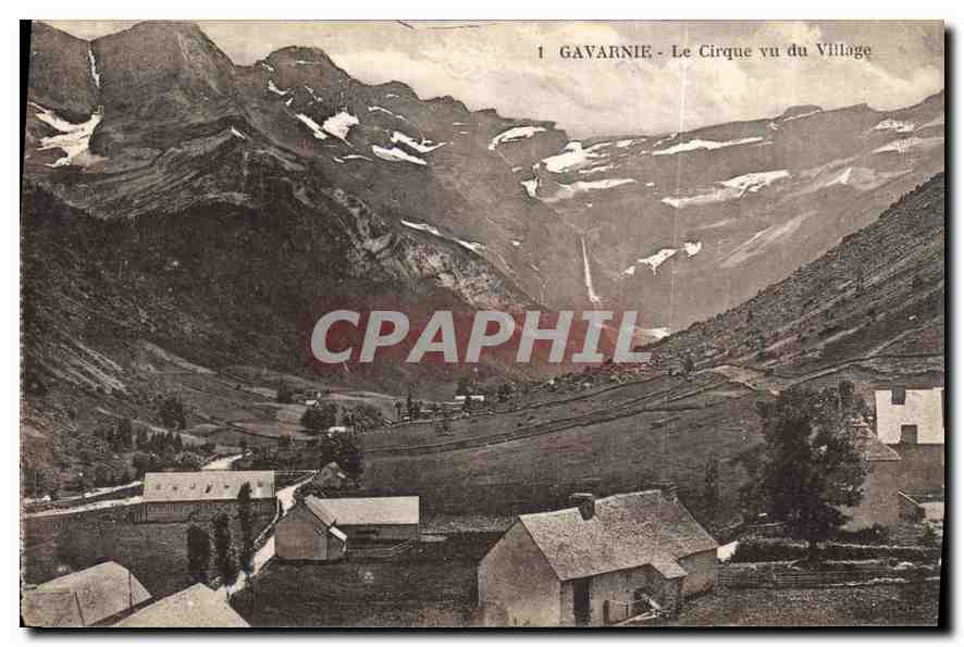 CPA Gavarnie le Cirque vu du Village 