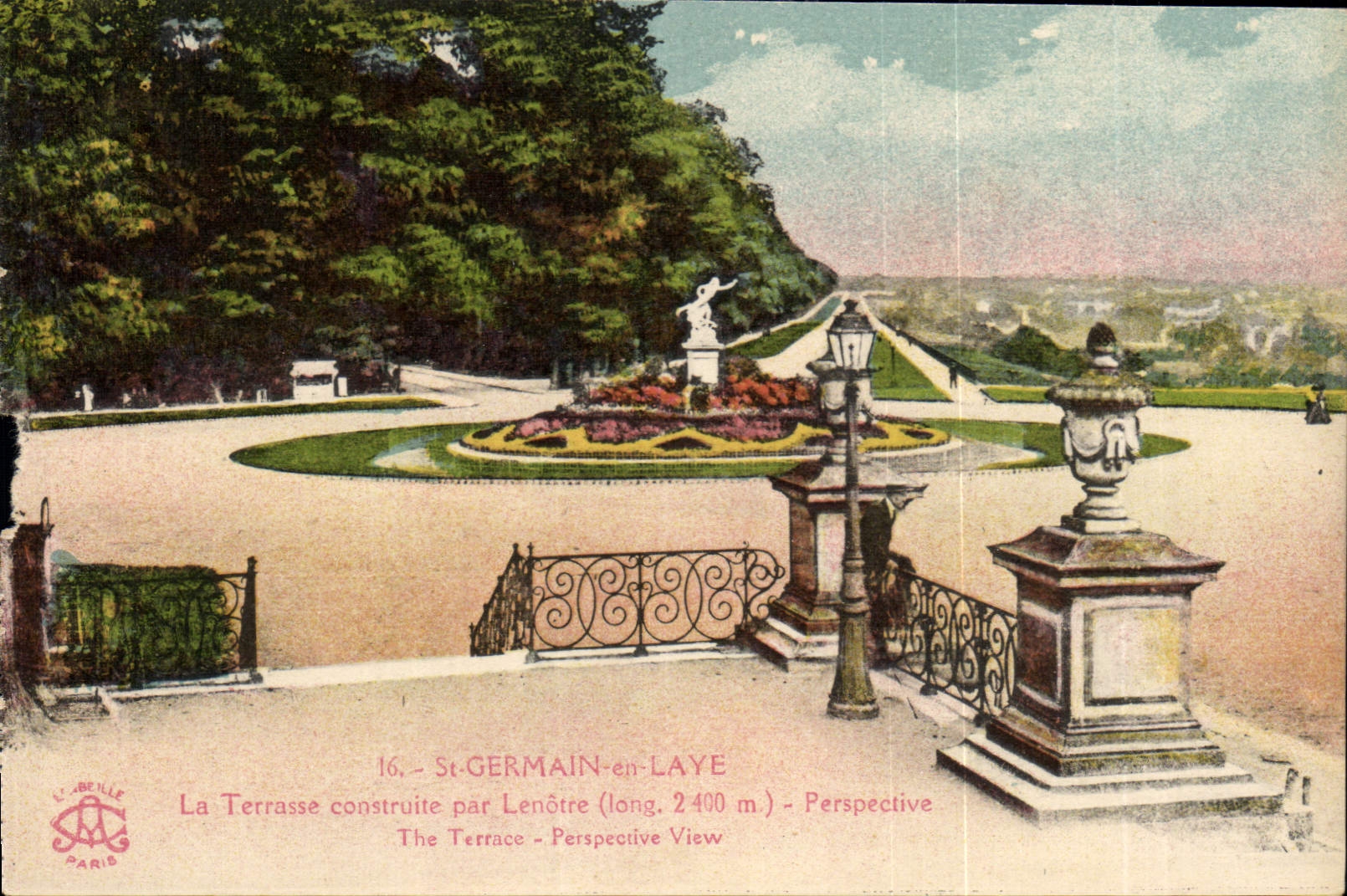 St-Germain-en-Laye — La Terrasse construite par Lenôtre (long. 2 400 m.) — Éditeur L. Beille, Paris