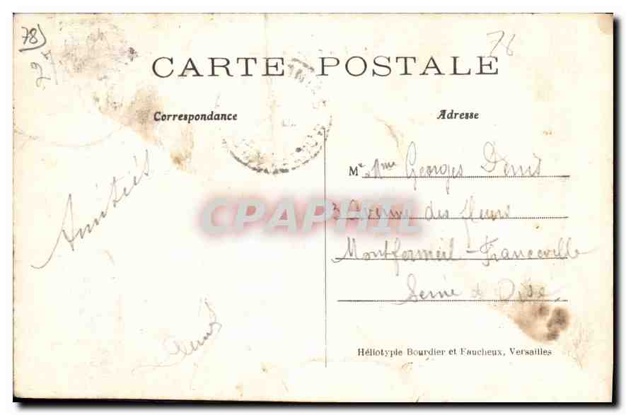 CPA Panorama de Versailles  — Verso