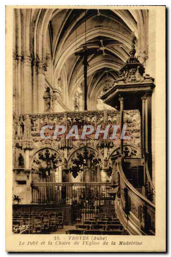 Troyes (Aube) — Le Jubé et la Chaire de l'Église de la Madeleine — Gaby, n°10