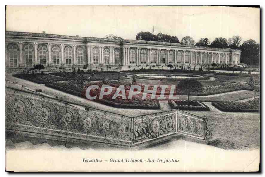 Versailles — Grand Trianon — Sur les jardins — Mme Moreau édit. Versailles