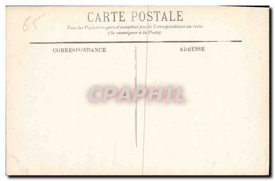 CPA Lourdes Le Chateau et les Montagnes  — Verso