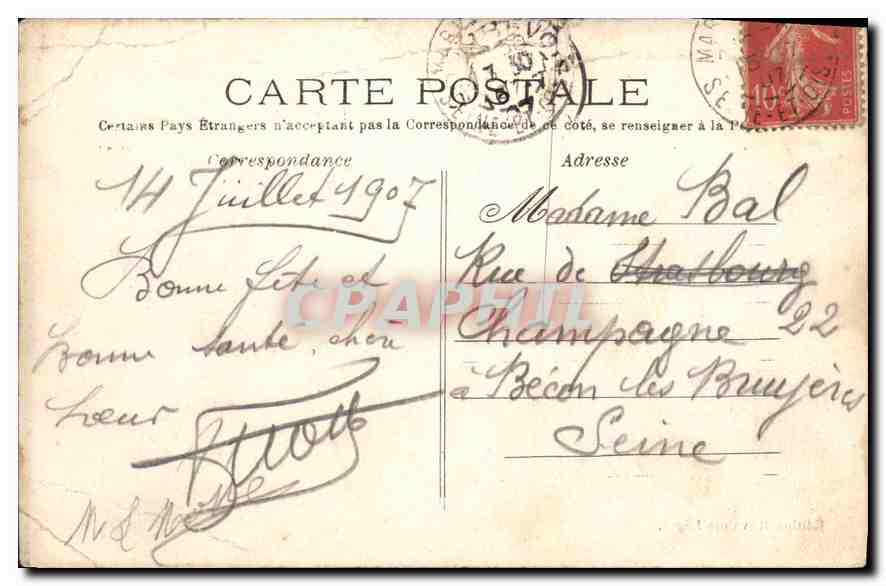 CPA St Germain en Laye Le Chateau  — Rückseite