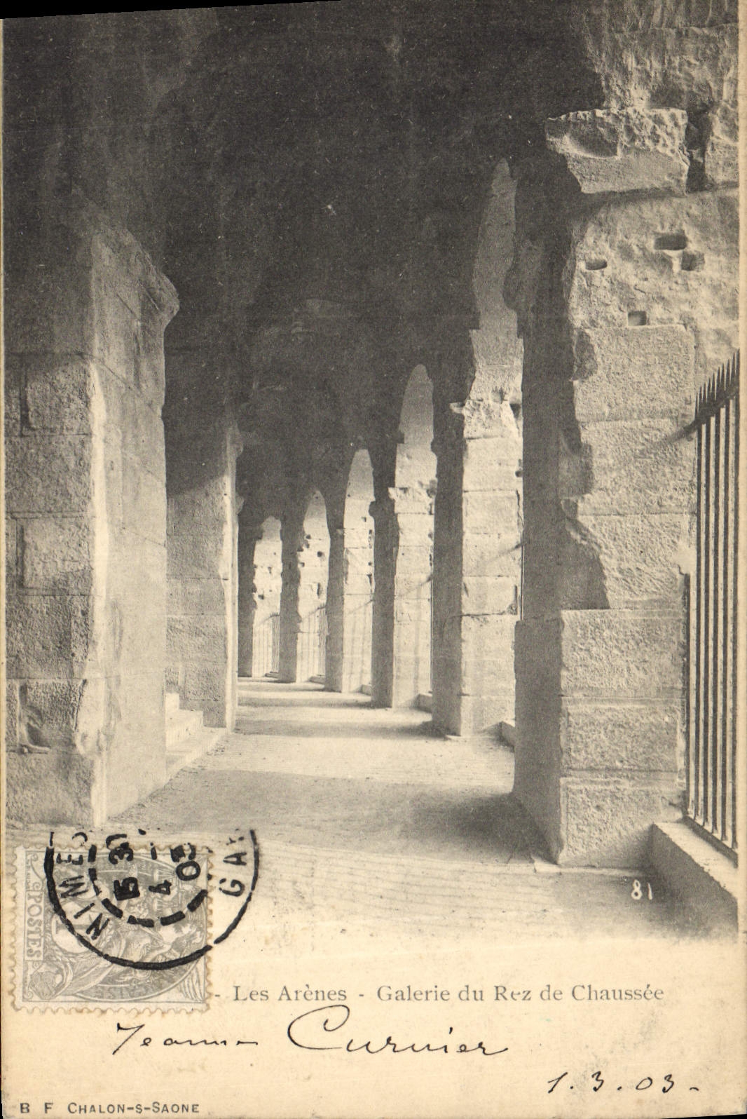 Les Arènes - Galerie du Rez de Chaussée — Chalon-sur-Saône, éditeur Curruier, n°81