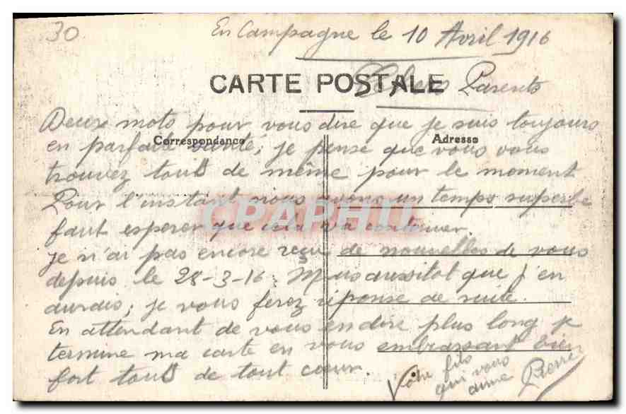 CPA Nimes Temple de Diane  — Rückseite