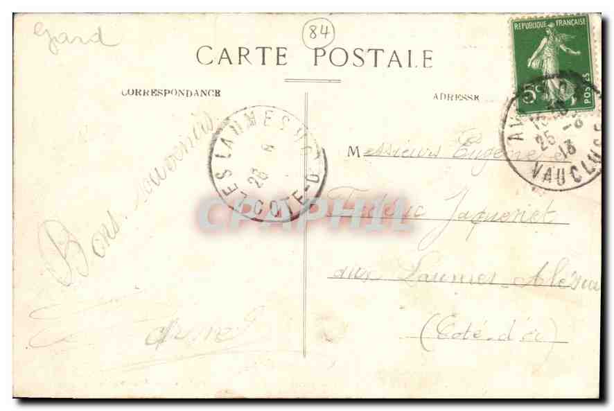 CPA Villeneuve les Avignon Le Fort St Andre  — Verso