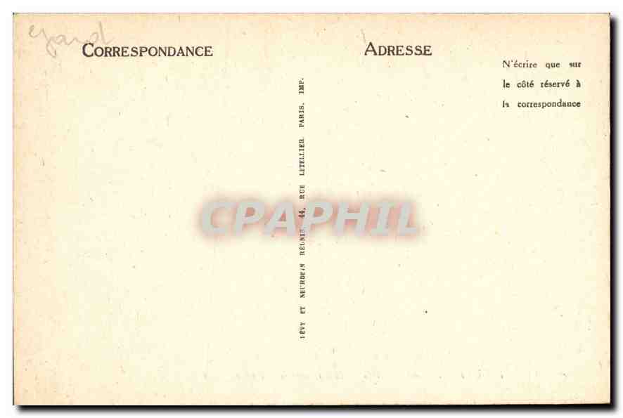 CPA Villeneuve les Avignon Le Chateau l'Entree  — Verso