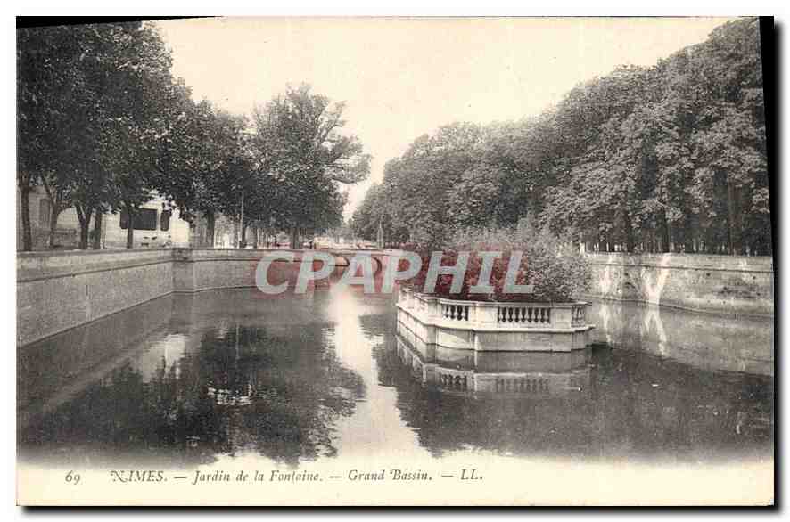 Nîmes — Jardin de la Fontaine — Grand Bassin — LL. — n°69