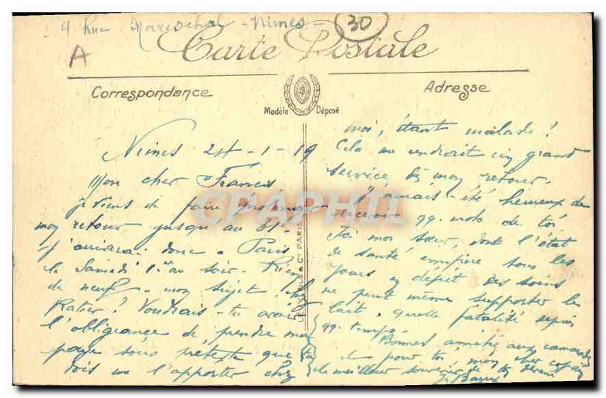 Nîmes — Jardin de la Fontaine — La Grande Piscine — Édition Thibaut "Eclair" — Reverso