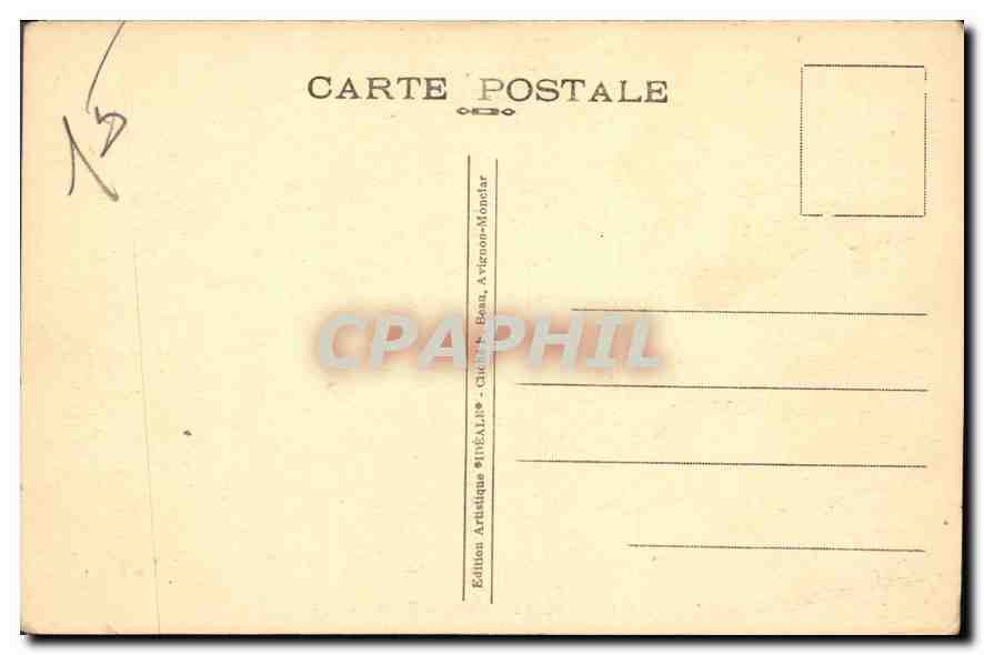 CPA Villeneuve lez Avignon Gard  Fort St Andre Tours jumelles — Verso