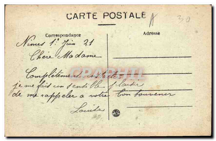 CPA Nimes Le Jardin de la Fontaine  — Rückseite