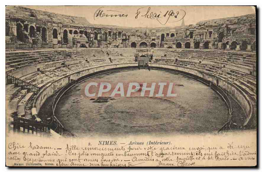 CPA Nimes Arenes Interieur