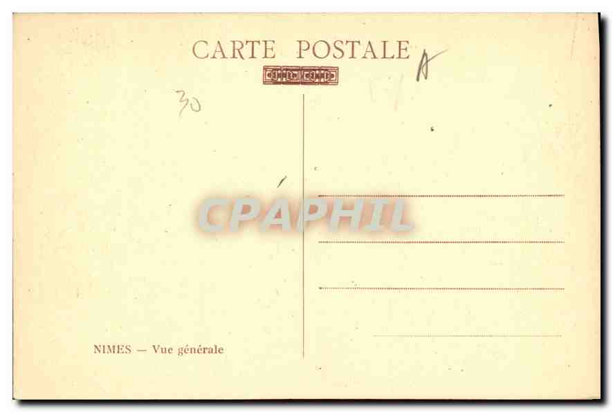 CPA Nimes vue generale  — Rückseite
