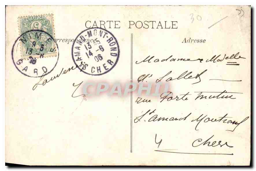 Nîmes. Äußere Ansicht der Arenen — J.B.E.N.P. n°1 — Rückseite