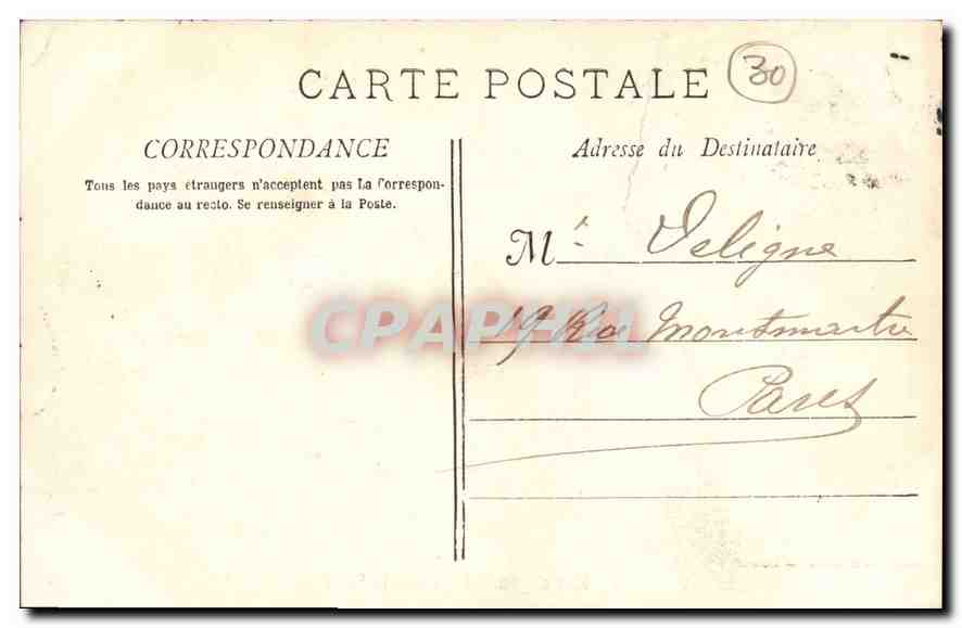 CPA Nimes vue generale de la Fontaine  — Rückseite
