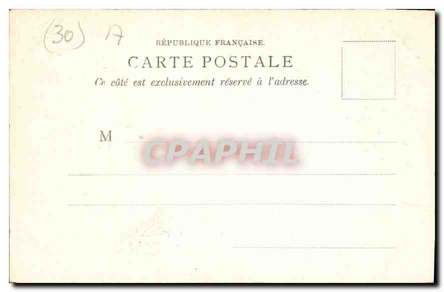 CPA Nimes Canal de la Fontaine  — Rückseite