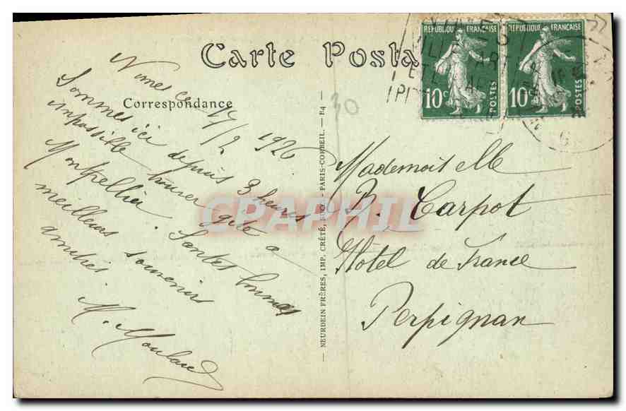 CPA Nimes vue interieure des Arenes  — Rückseite