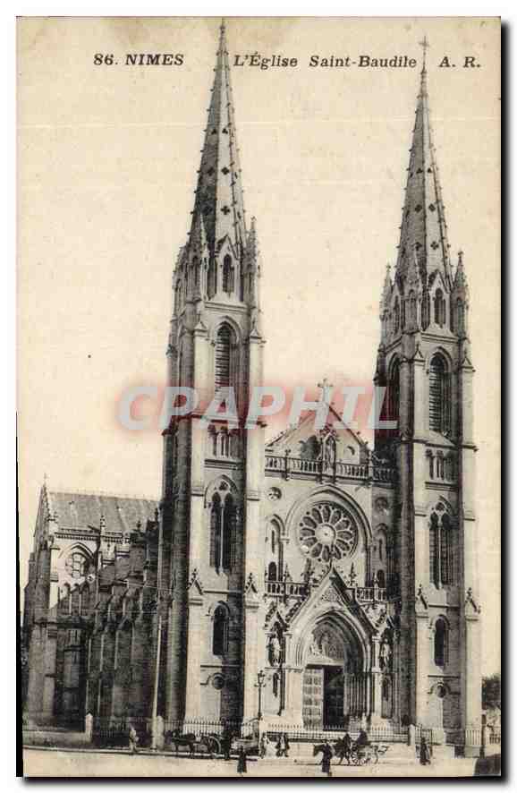 CPA Nimes L'Eglise Saint Baudile 