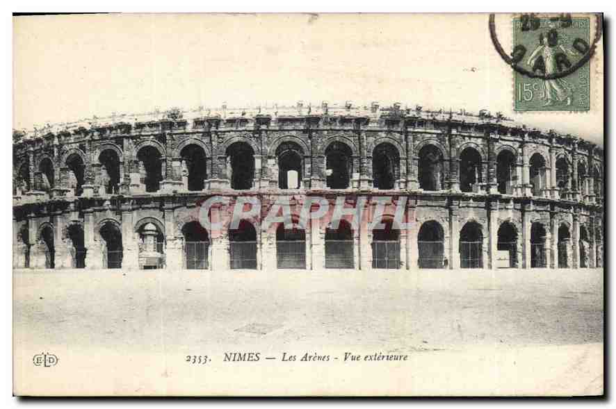 CPA Nimes le Arenes vue exterieure 