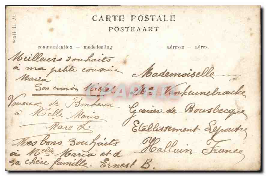 CARTE PHOTO Hommes — Rückseite