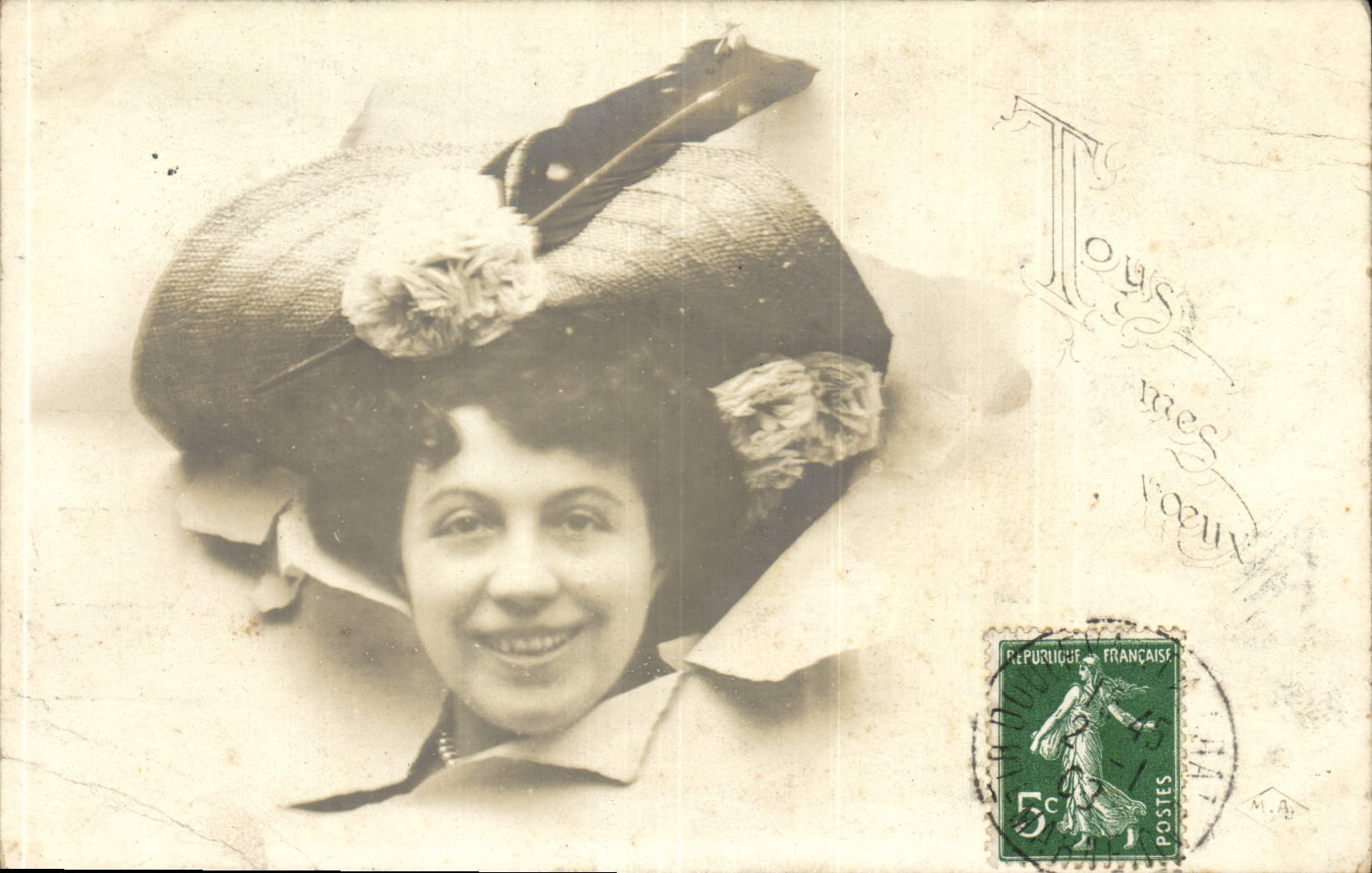 CARTE PHOTO Femme