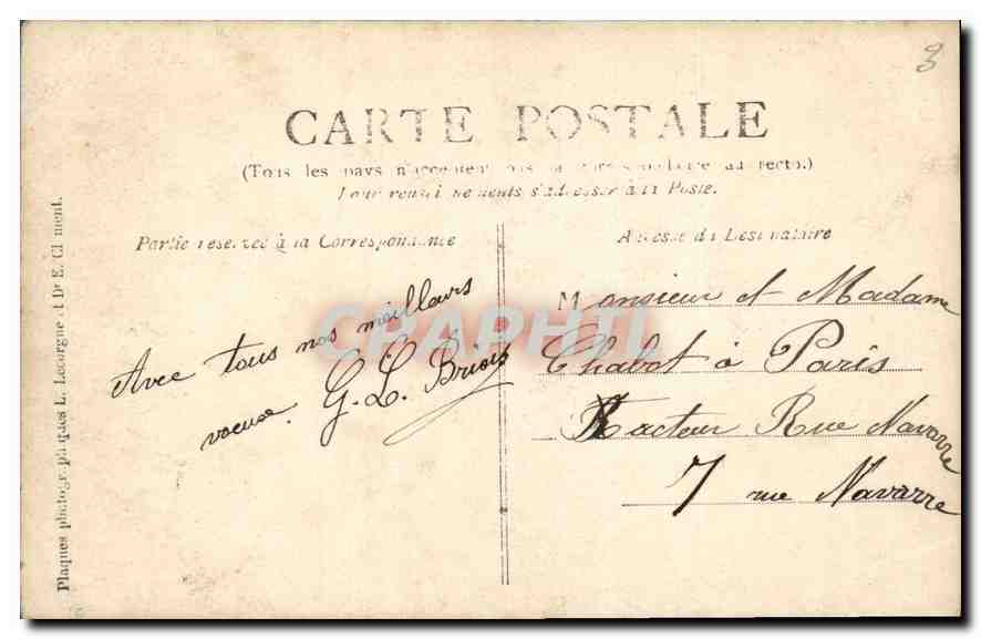 CARTE PHOTO Femme — Back