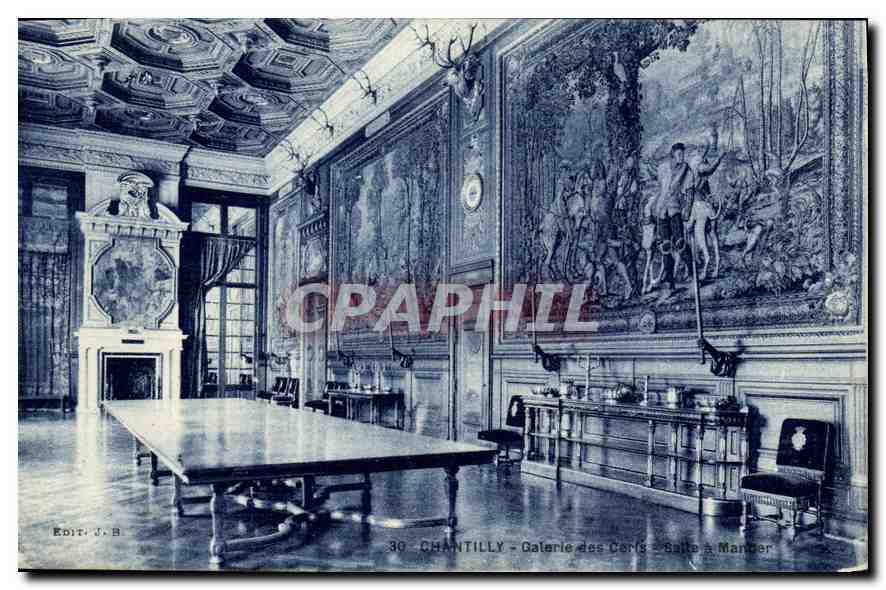 CPA Chantilly Galerie des Certs Salle 