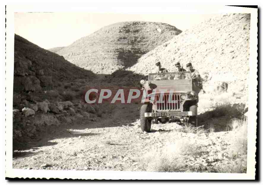 Photo soldats Miltiazria Jeep Afrique du Nord