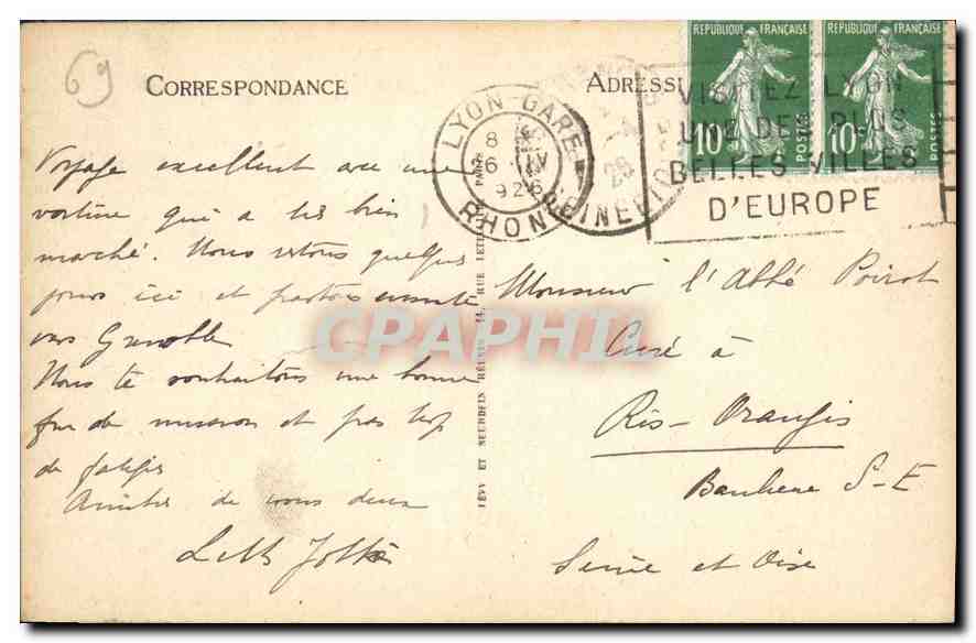 CPA Lyon Notre Dame de Fourviere l'Abside  — Rückseite