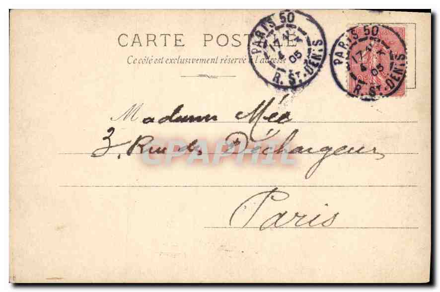 CARTE PHOTO Enfant Femme Nourrice Bebe — Rückseite