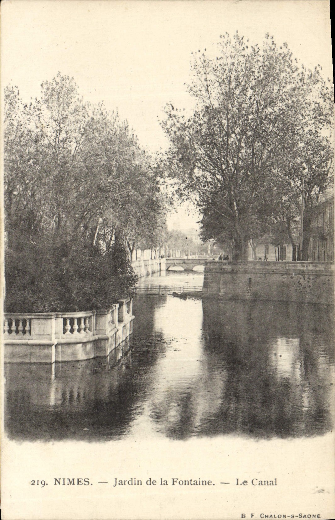 Nîmes — Jardin de la Fontaine — Le Canal — B F Chalon-Saône, n°219