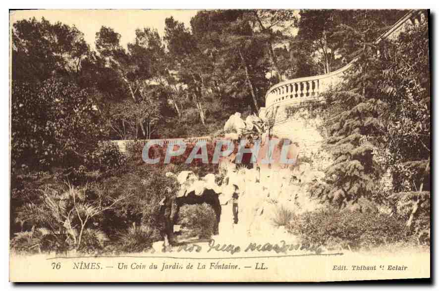 Nîmes — Un Coin du Jardin de La Fontaine — Edit. Thibaut 'Eclair'
