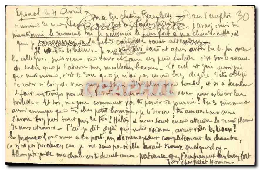 Nîmes — Un Coin du Jardin de La Fontaine — Edit. Thibaut 'Eclair' — Verso