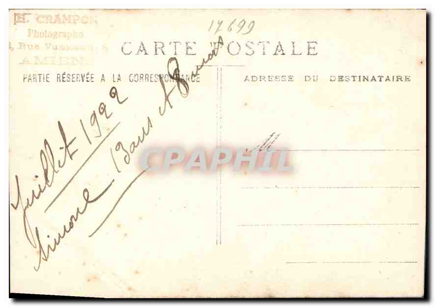 CARTE PHOTO Femme  — Rückseite