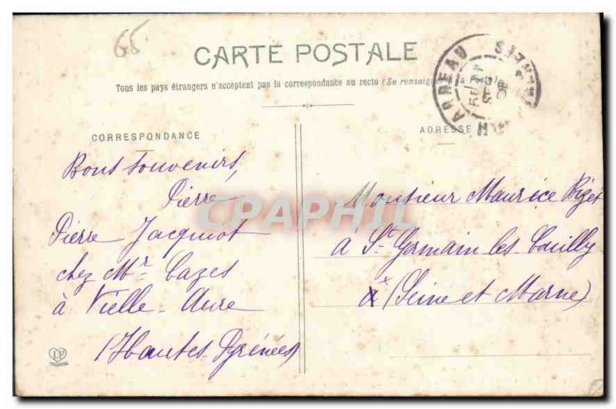 CPA Les Pyrenees  — Rückseite