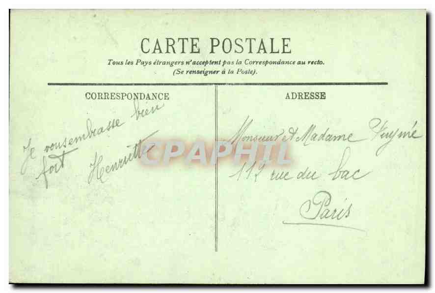 CPA Lourdes Le Chateau et le Pic du Jer  — Verso