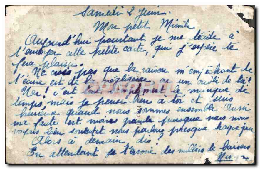 CPA Femme — Rückseite