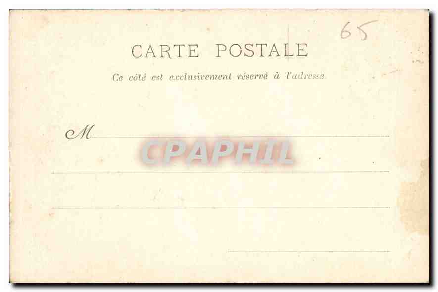 CPA Le vieux Chateau de Lourdes  — Verso