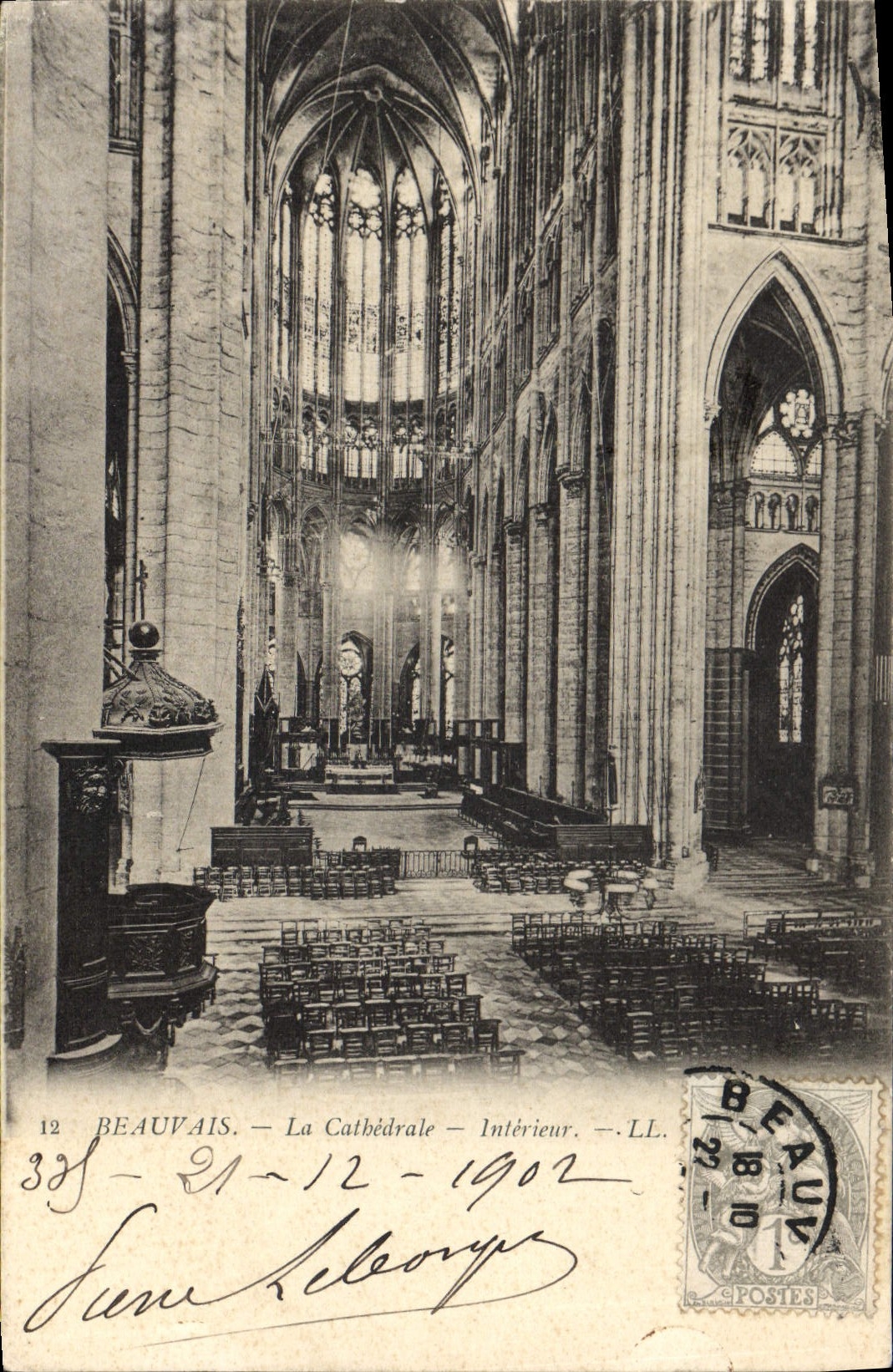CPA Beauvais La Cathedrale Interieur 