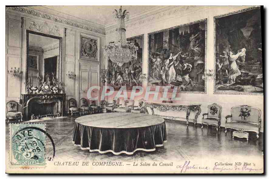 CPA Chateau de Compiegne Le Salon du Conseil 